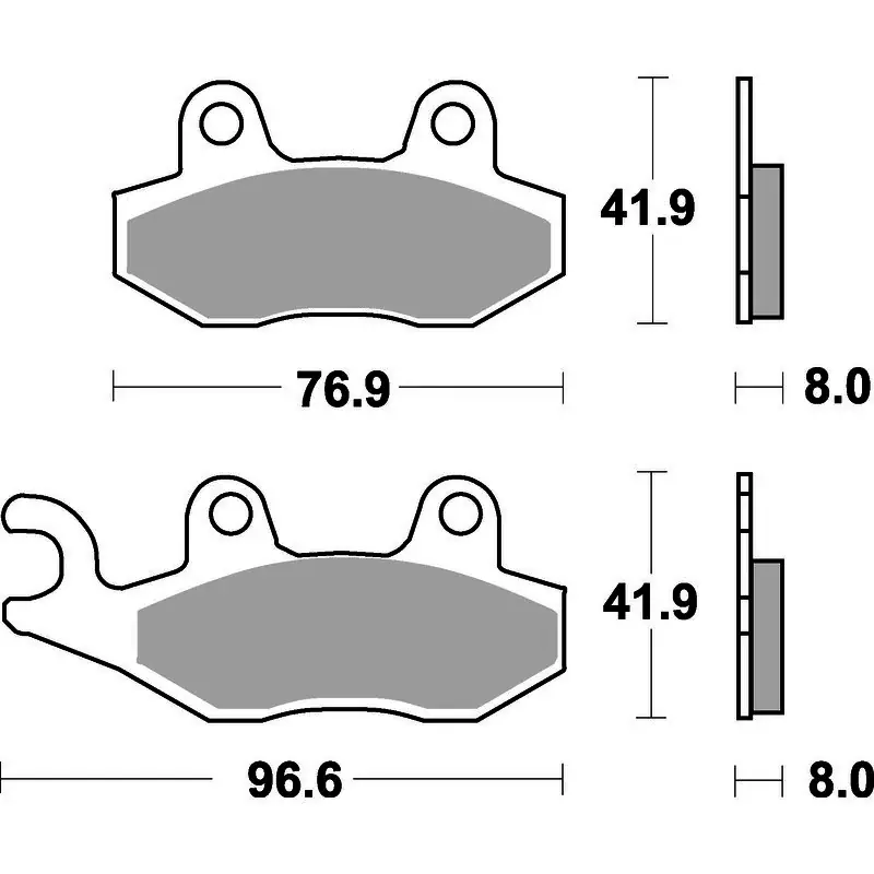 Affordable SBS 611SI Front/Rear Brake Pads (Sinter Off Road)