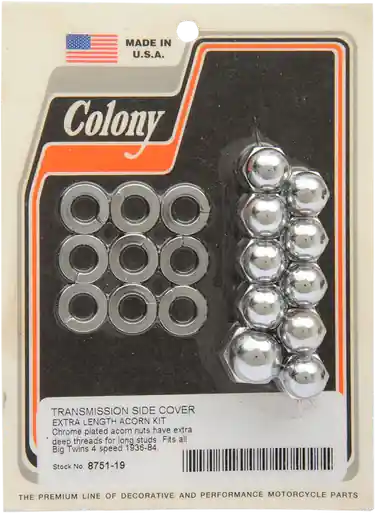 Colony 8751-19 - Transmission Acorn Side Cover - '36-'86 Big Twin Latest
