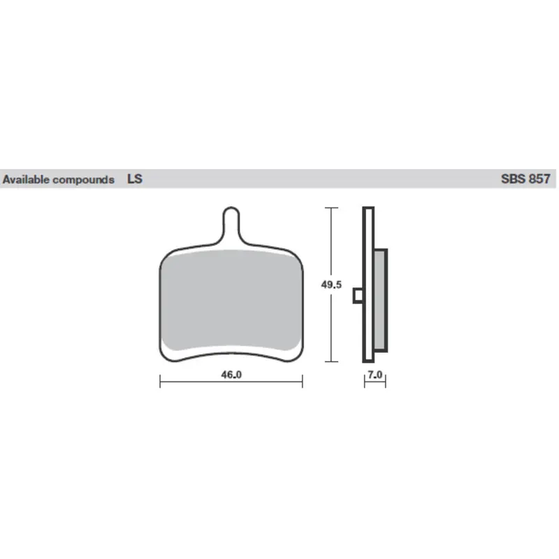 Best Choice SBS 857H.Ls Rear Pads - Sinter Street - Sb857Ls