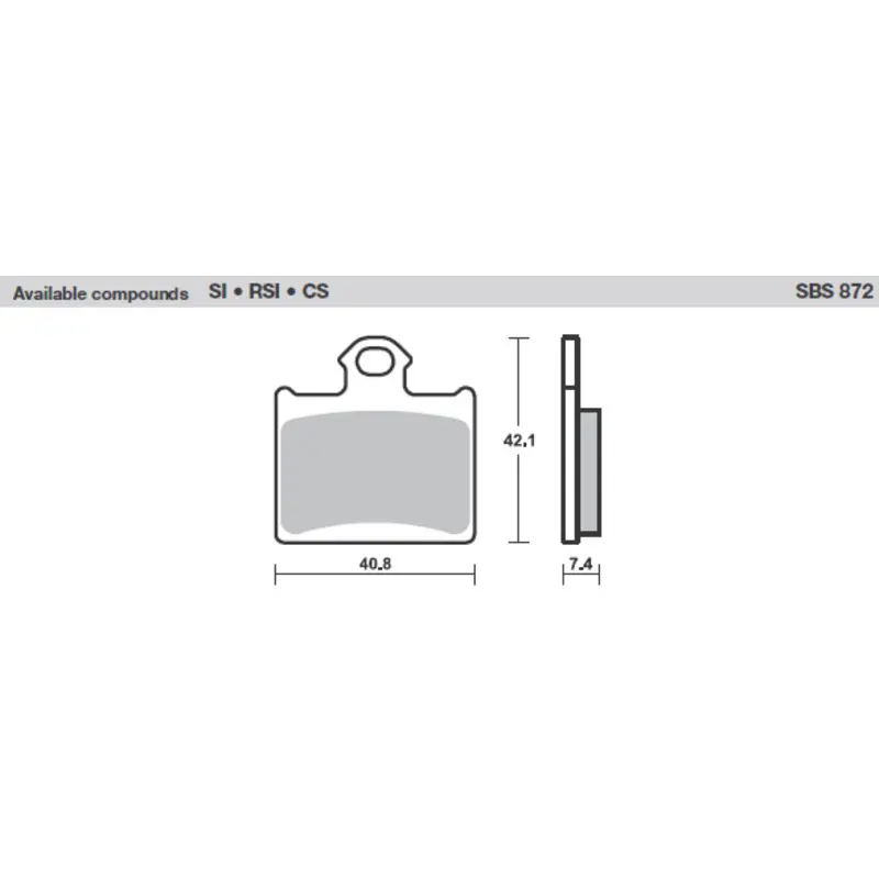 Viral SBS 872Si Front/Rear Pads - Sinter Off Road