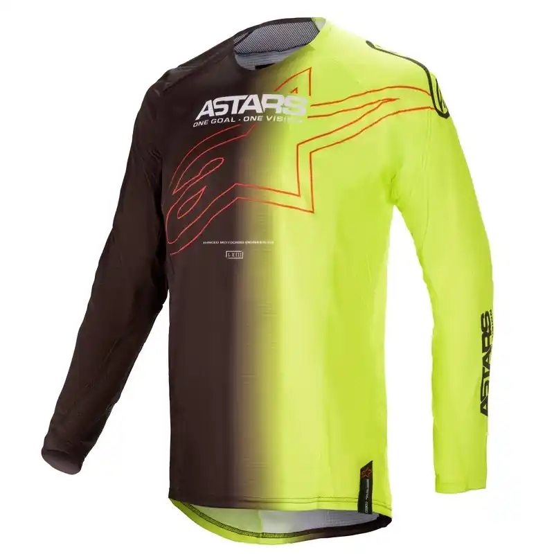 Alpinestars Techstar Phantom Jersey - Black/Fluro Yellow - XL In Demand
