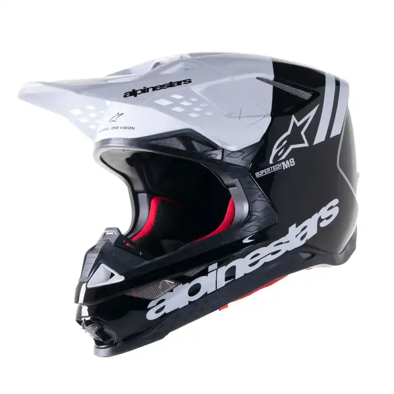 Warranty Included Alpinestars SM8 Radium 2 Helmet - Black/White - XS/S