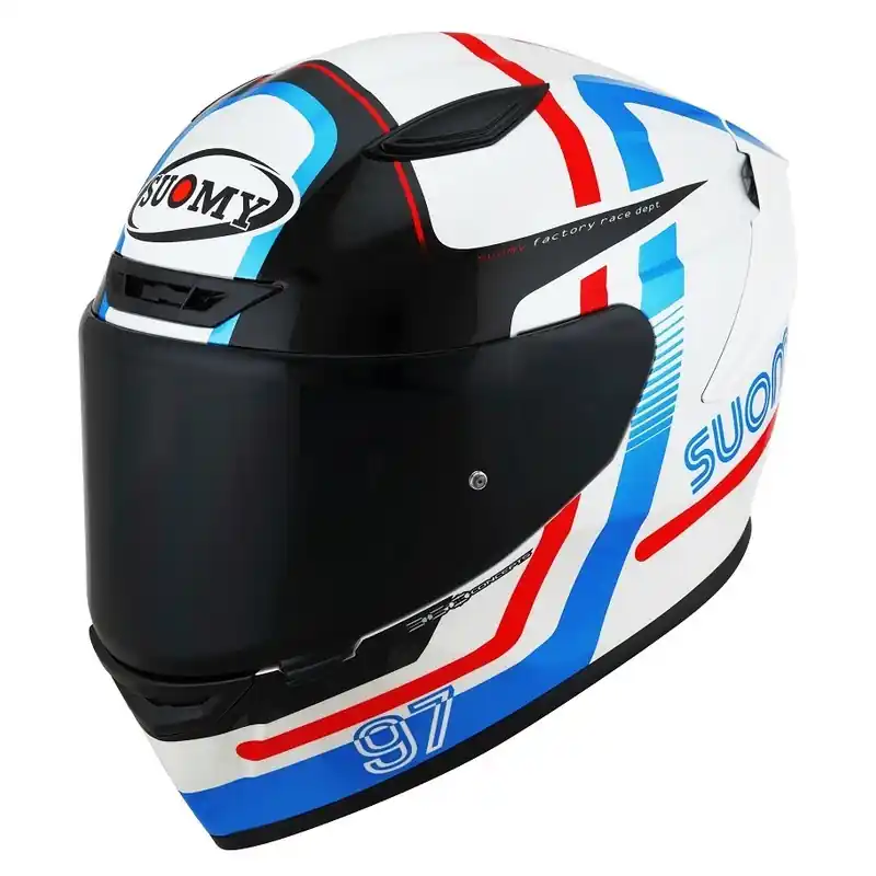 Suomy Track-1 Ninety Seven Helmet - White/Red/Blue - M Bulk Order