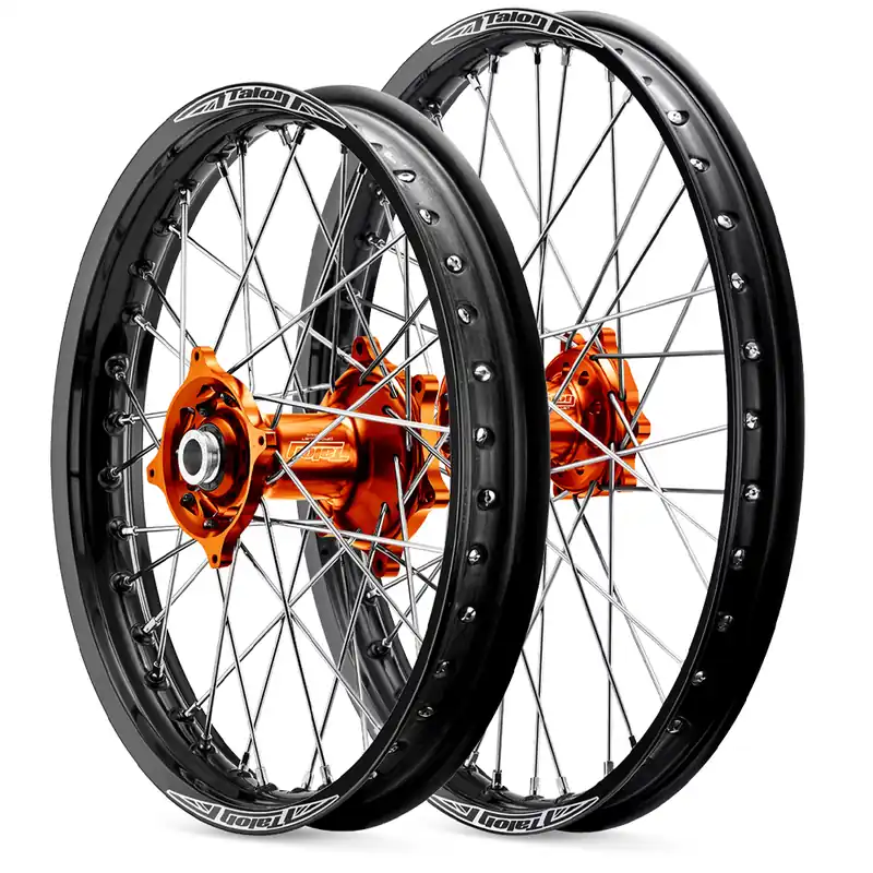 Talon Black Rim/Orange Hub KTM85SX 2021-2024 19x1.6/16x1.85 Big Wheel Set Sale