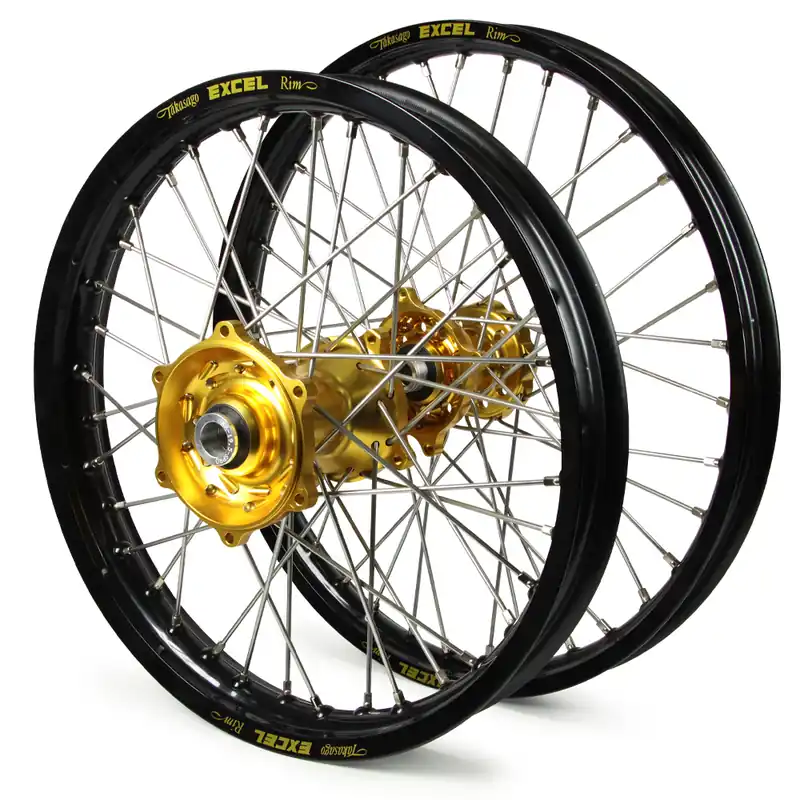 Talon/Excel Black Rim/Gold Hub RMZ250-4502007-2024 21/19x2.15 Wheel Set Free Shipping