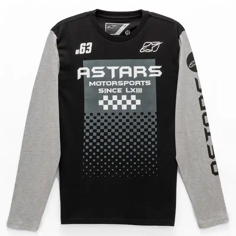 Alpinestars Tachen Long Sleeve Tee - Black/Heather Grey - S Exclusive Offer