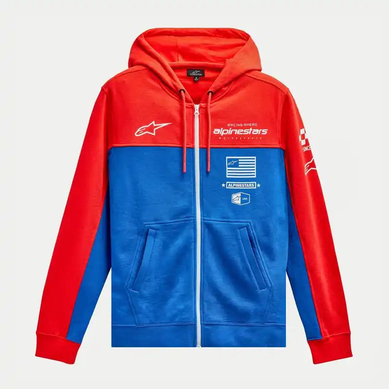 Secure Checkout Alpinestars H Block Hoodie - Warm Red/Bright Blue - L