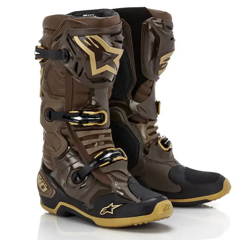 Best Seller Alpinestars Tech 10 Boot - Dark Brown/Gold - 8