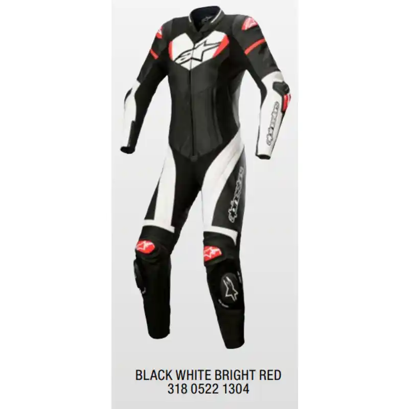 Alpinestars GP Plus 1 Piece Womens Leather Suit - Black/White/Red - 40 Crafted
