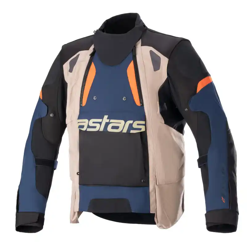 Time-Limited Alpinestars Halo Drystar Adventure Jacket - Blue/Khaki/Orange - S