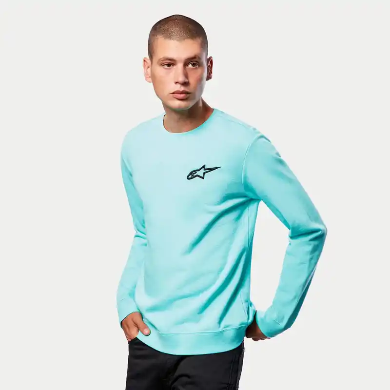 Alpinestars Ageless Chest Crew Fleece - Aqua - S Bulk Order
