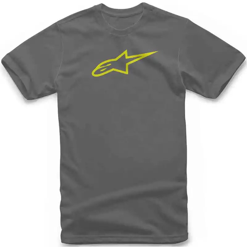 Alpinestars Ageless Tee - Charcoal/Hi Vis Yellow - S Special Discount