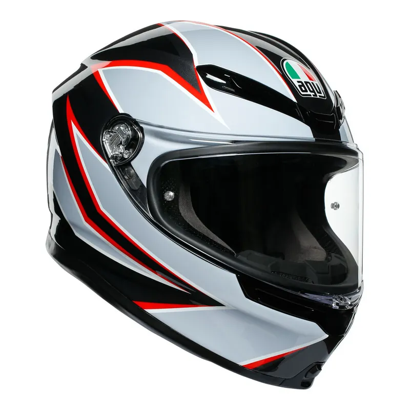 Trending AGV K6 Flash Helmet - Black/Grey/Red - XS