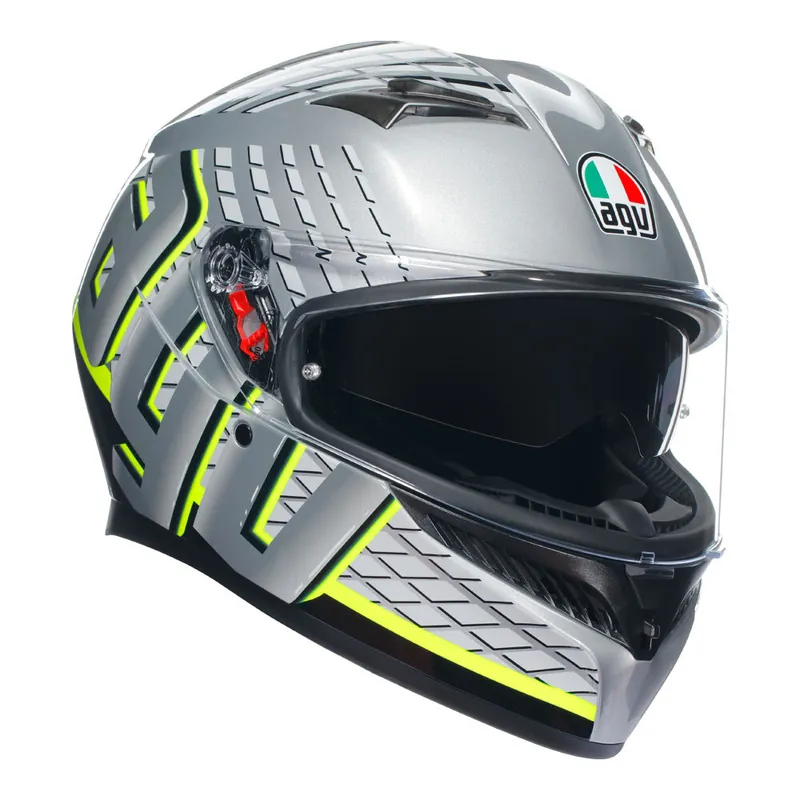 AGV K3 Fortify Helmet - Grey/Black/Fluro Yellow - S Crafted
