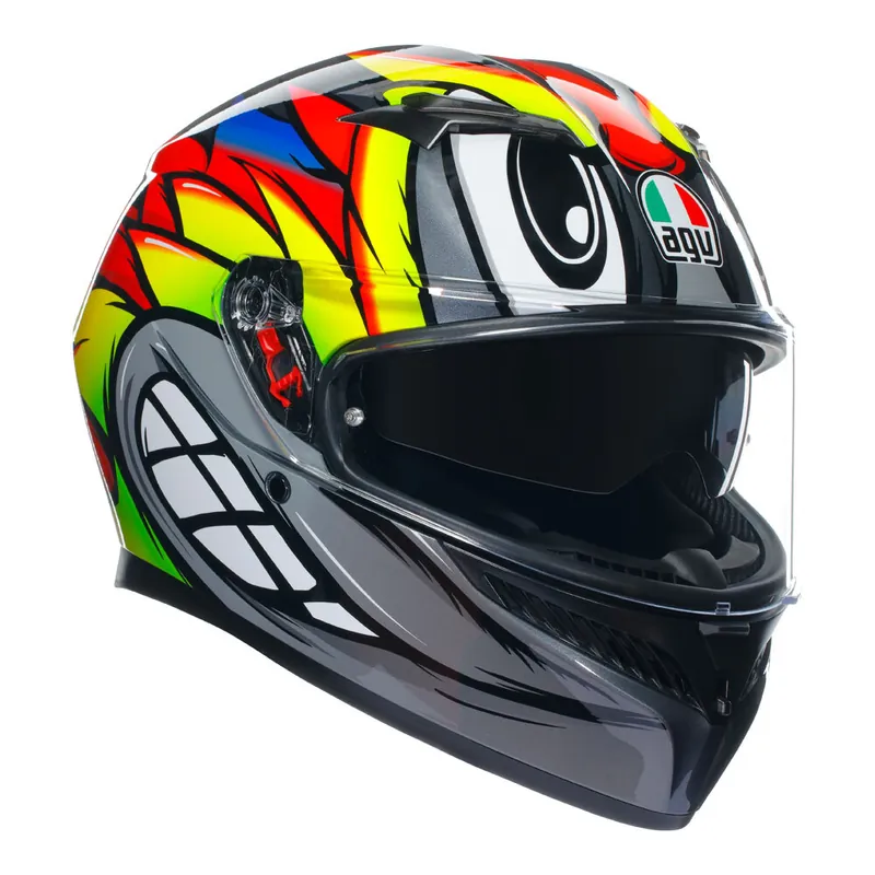 Budget AGV K3 Birdy 2.0 Helmet - Grey/Yellow/Red - S
