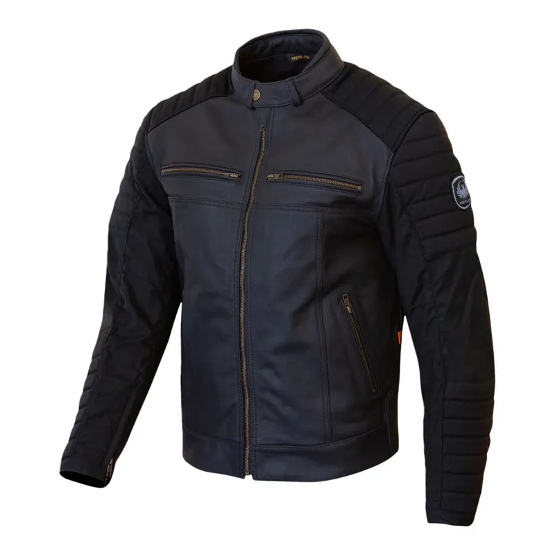 Grab Now Merlin Ridge Leather Cotec Jacket - Black - L