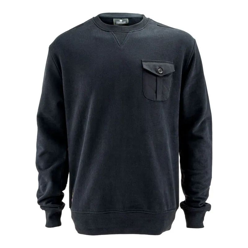 Handmade Merlin Hagley L/S Sweatshirt - Black - S