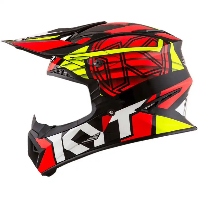Viral KYT Jump Shot #1 Helmet - Black/Red/Yellow - XS