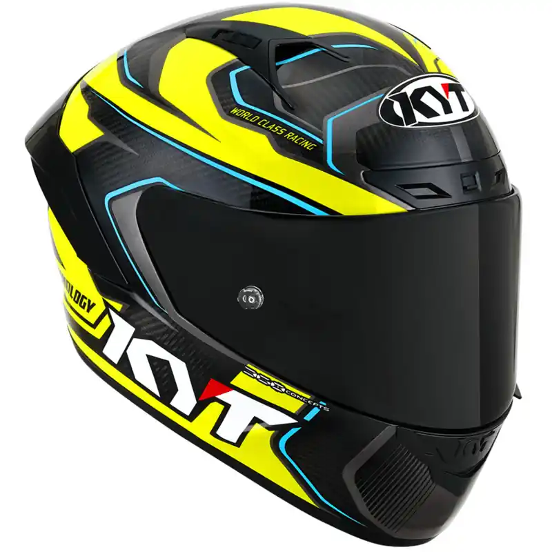 Limited Edition KYT NZ Race Competition Helmet - Yellow/Carbon - XS