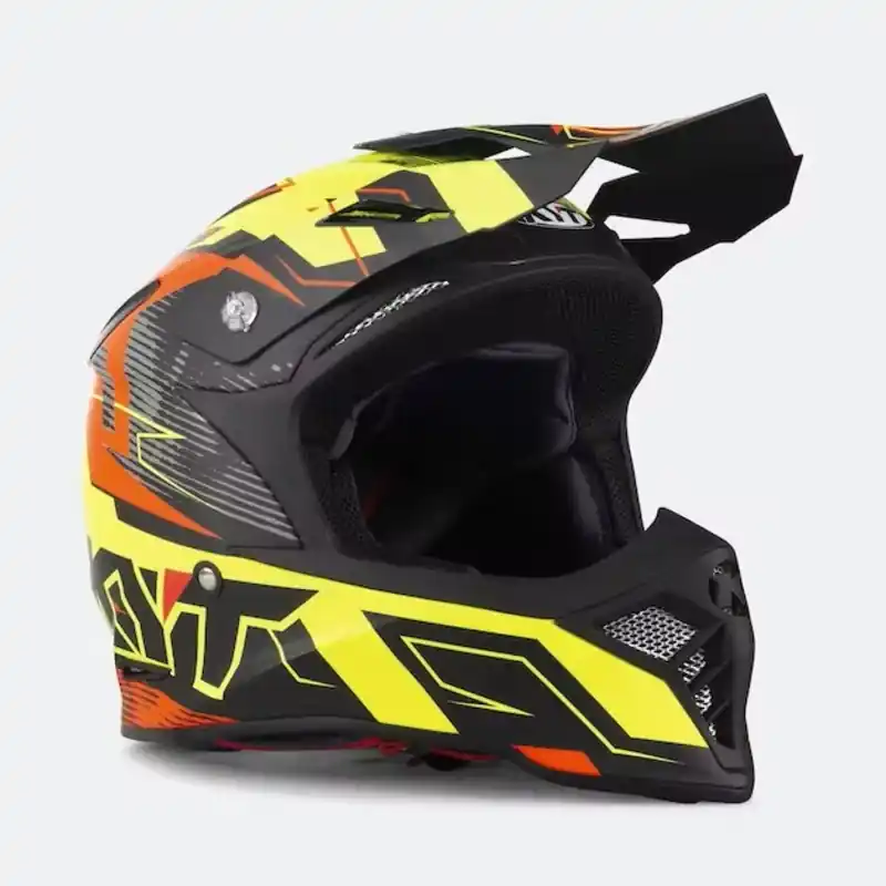 KYT Skyhawk Digger MIPS Helmet - Matte Yellow/Orange - 2XL Special Discount