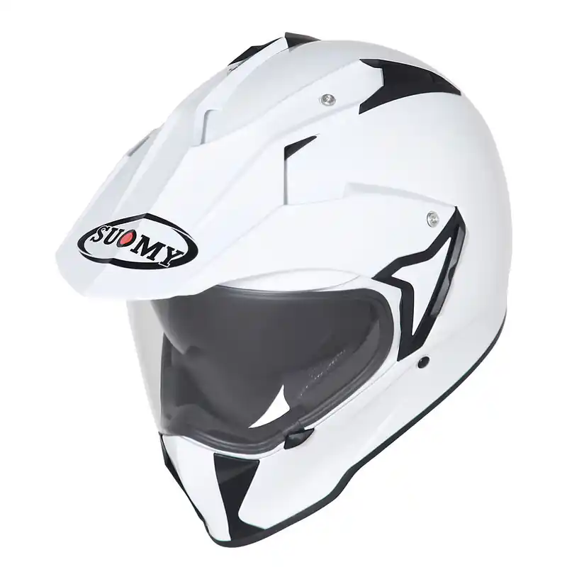Suomy MX Tourer Plain Adventure Helmet - White - XS Secure Checkout