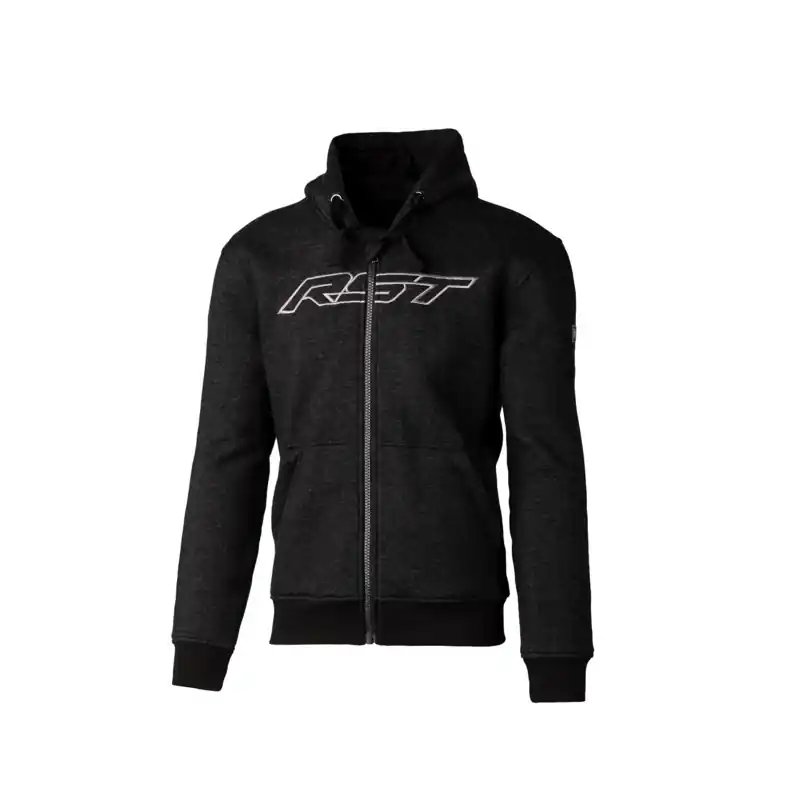 RST Zip Logo CE Kevlar Hoodie - Black/Grey - S Premium