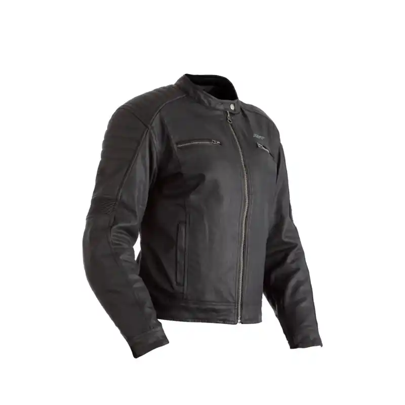 RST Ladies Brixton CE Waterproof Wax Jacket - Black - 8 Worldwide Shipping