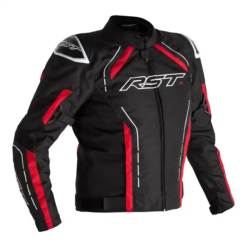 RST S-1 CE Sport Waterproof Jacket - Black/Red - S Best Price