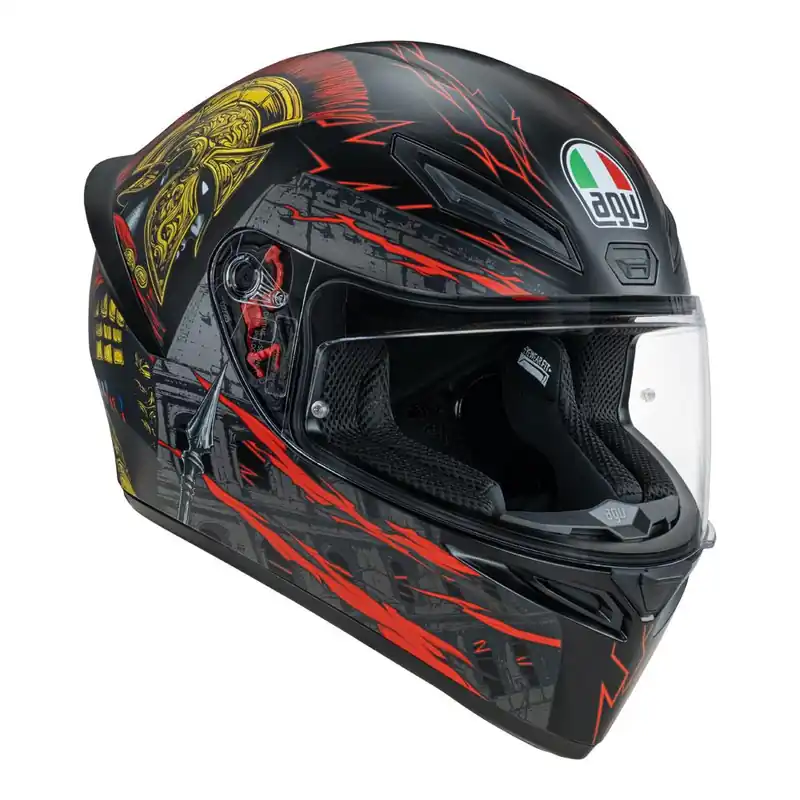 Exclusive AGV K1 S - GLADIATOR MATT BLACK/GOLD/RED