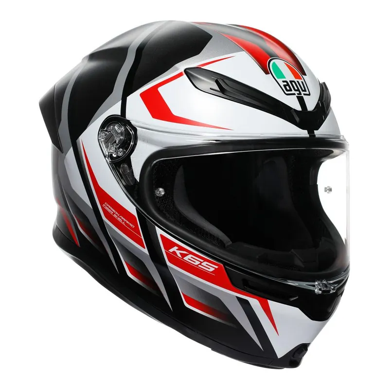 Free Returns AGV K6 S - KARVE BLACK/WHITE/RED