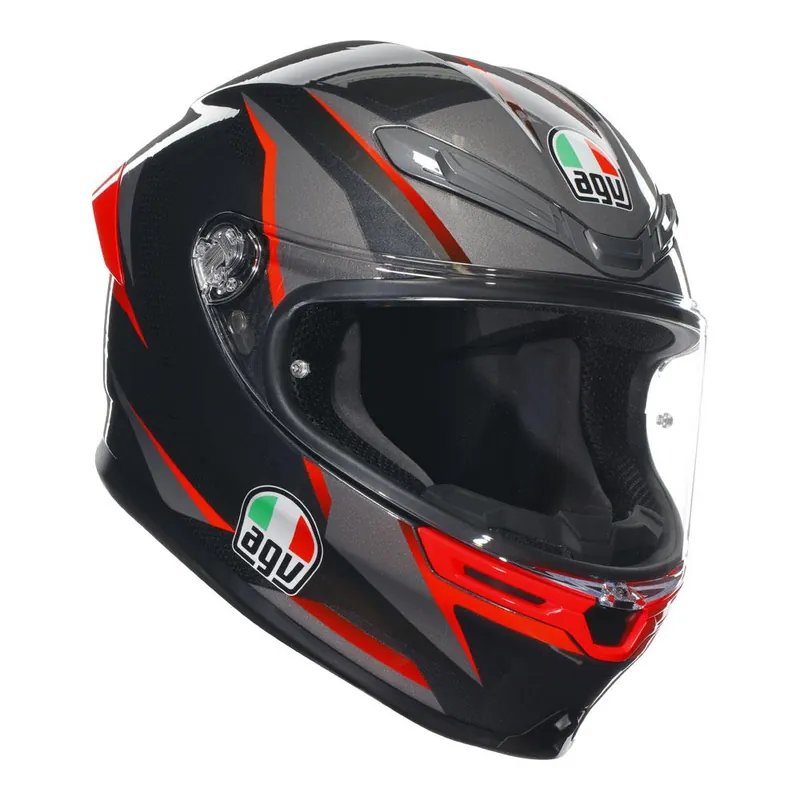 Free Returns AGV K6 S - SLASHCUT BLACK/RED