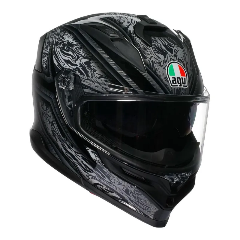 Top Rated AGV K7 - DAMASCUS BLACK/SILVER