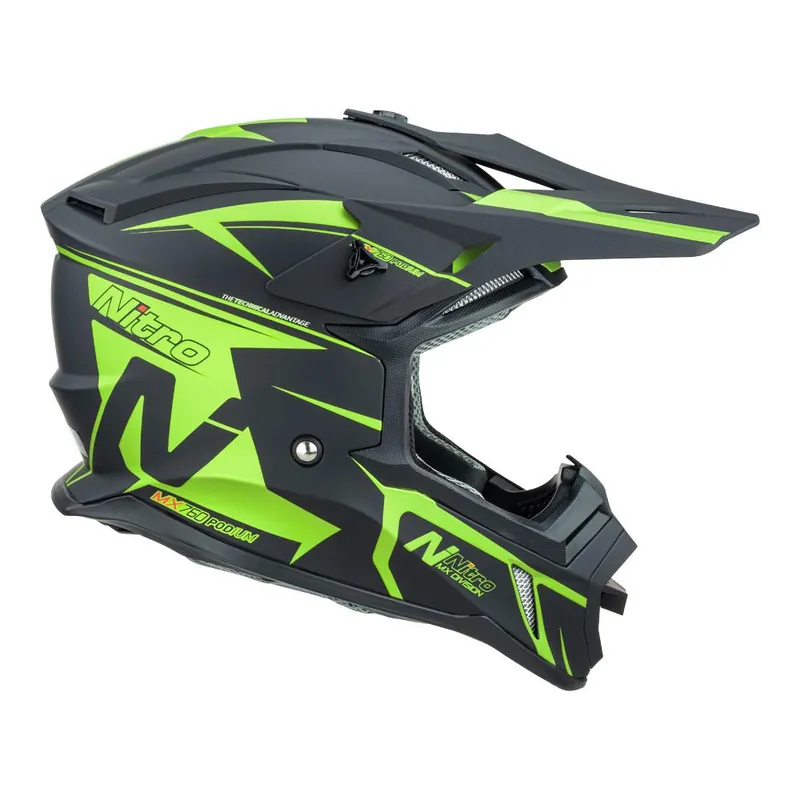 NITRO MX760 SATIN BLACK/FLURO GREEN Special Offer