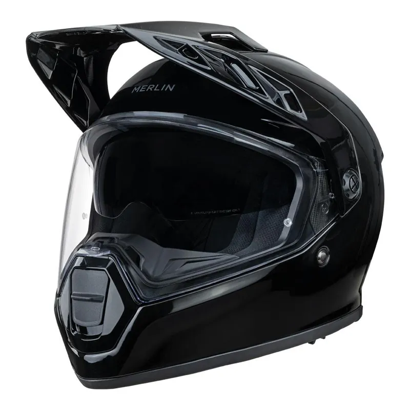 Merlin Torres Helmet Gloss Black Next Day Delivery