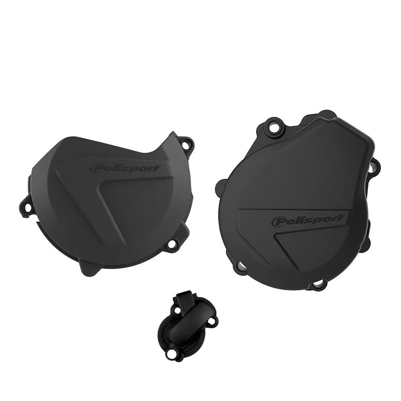 Worldwide Shipping POLISPORT ENGINE COVER PROTECTION KIT KTM HUSQVARNA - BLACK