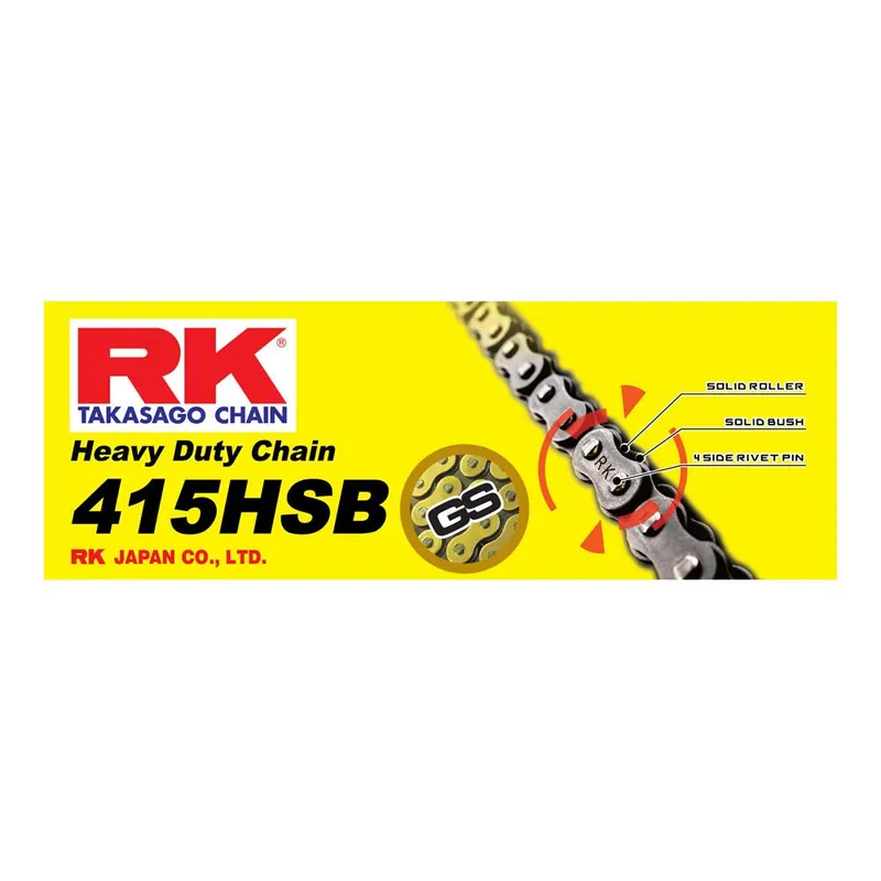 RK CHAIN 415 HEAVY DUTY - 130 LINK - GOLD Secure Checkout