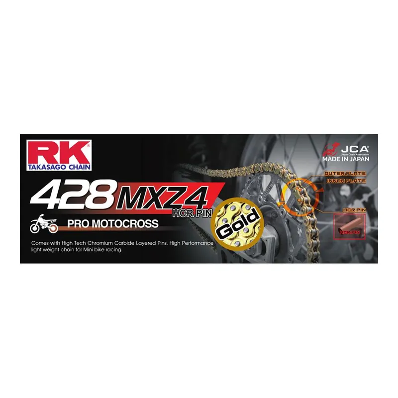 RK CHAIN 428MXZ4 - 126 LINK - GOLD Clearance