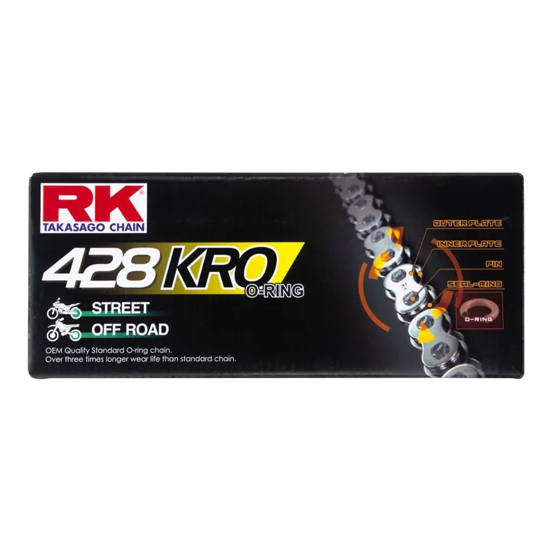 RK CHAIN 428KRO - 126 LINK (O-RING) (REPLACES 428 SO) Hassle-Free Returns