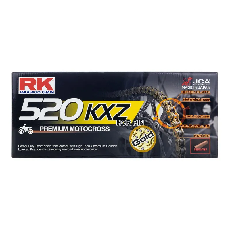 RK CHAIN 520KXZ - 120 LINK - GOLD Time-Limited
