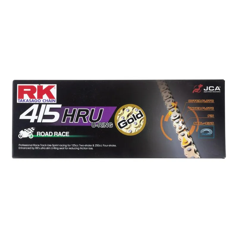 Grab Now RK CHAIN 415HRU - 136 LINK - GOLD (U-RING)