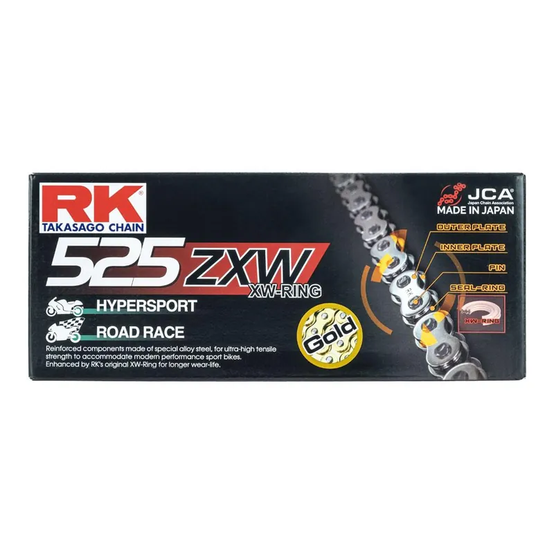 RK CHAIN 525ZXW - 120 LINK - GOLD Special Offer