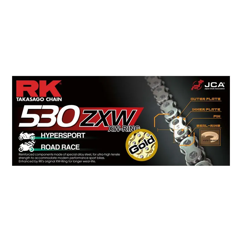 RK CHAIN 530ZXW - 120 LINK - GOLD Flash Sale