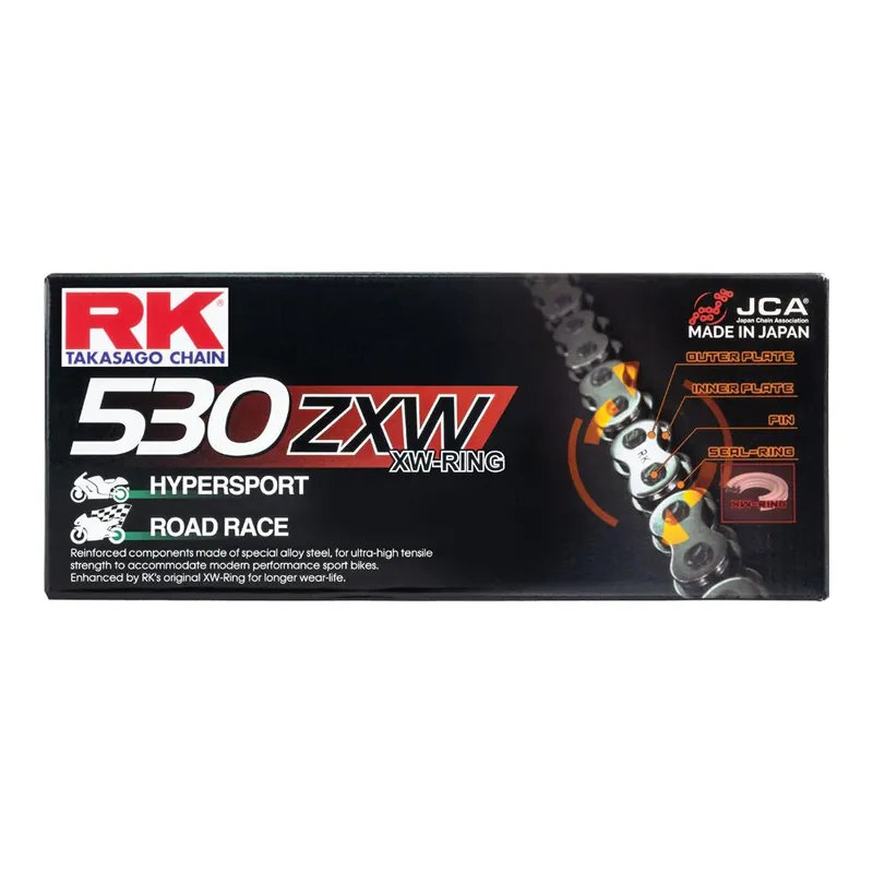 RK CHAIN 530ZXW - 124 LINK - NATURAL Money Back Guarantee