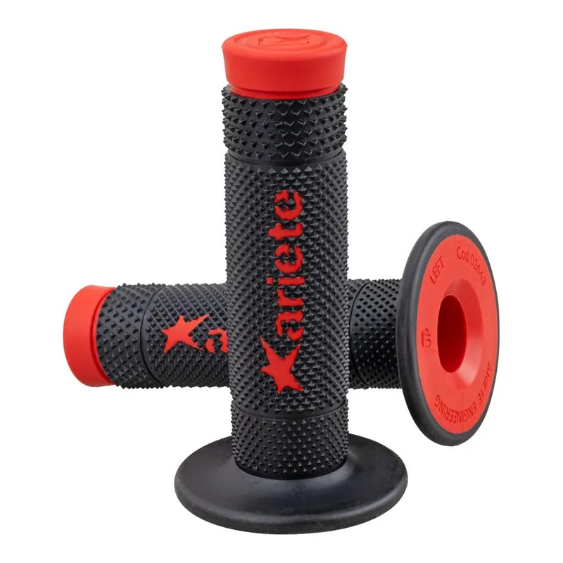 Hassle-Free Returns ARIETE GRIPS - VULCAN - OFF ROAD - DUAL COMPOUND - BLACK/RED - 115mm Closed End