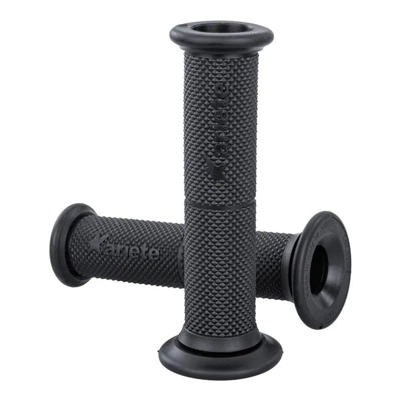 ARIETE GRIPS - YAMAHA STYLE SLIM - SOFT - ROAD - BLACK - 130mm Open End In Demand