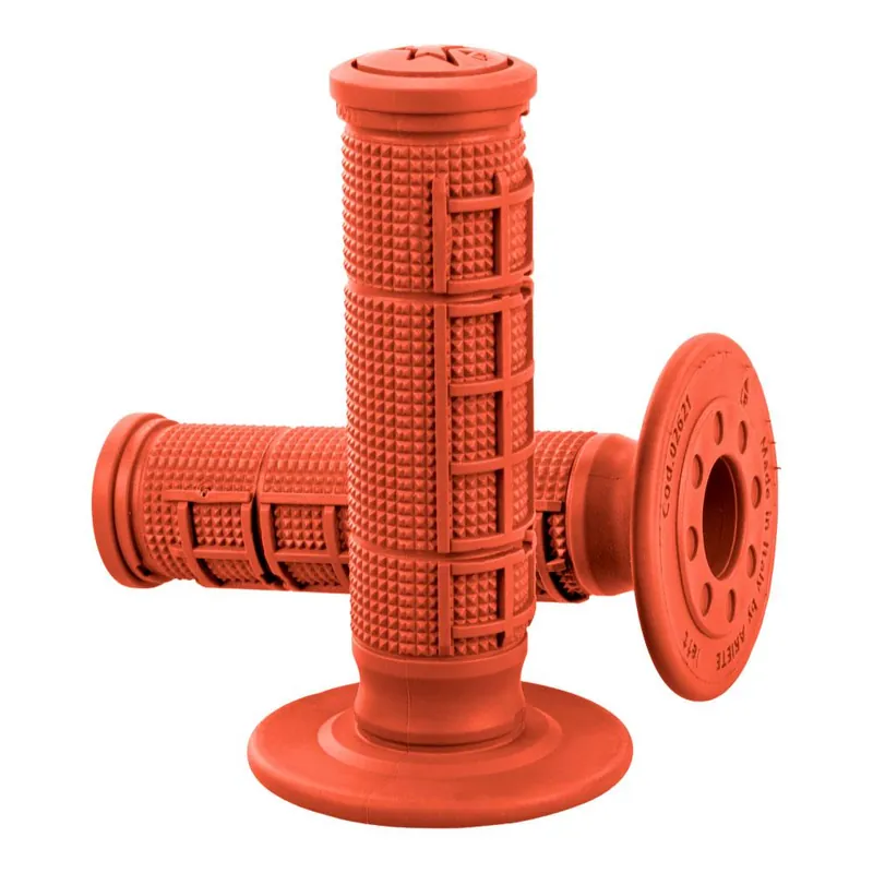 ARIETE GRIPS - UNITY HALF WAFFLE - MX - ASP COMPOUND - ORANGE - 115mm Closed End Professional Grade