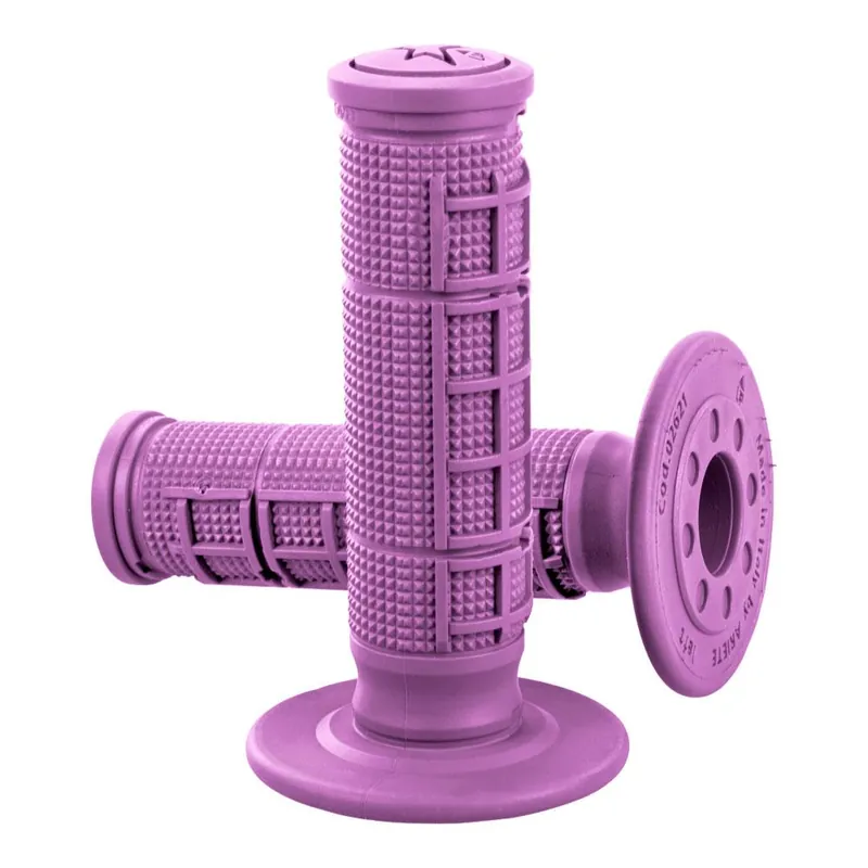 One Day Deal ARIETE GRIPS - UNITY HALF WAFFLE - MX - SOFT COMPOUND - VIOLET - 115mm Closed End