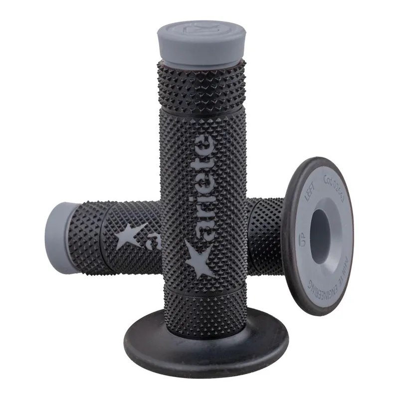 Markdown ARIETE GRIPS - VULCAN - OFF ROAD - DUAL COMPOUND - BLACK/GREY - 115mm Closed End