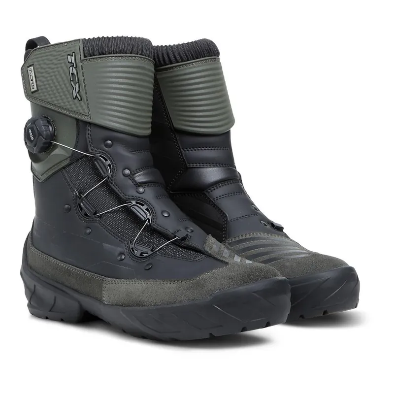 Best Price TCX INFINITY 3 MID WATERPROOF BOOTS BLACK/MILITARY GREEN