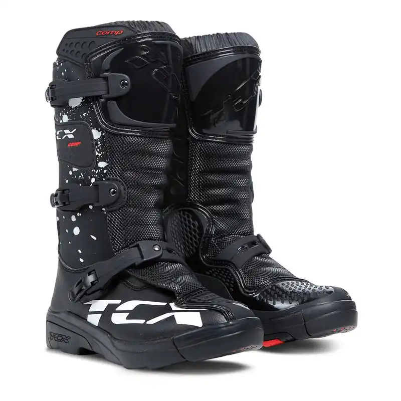 Warranty Included TCX COMP KID BOOTS BLACK/WHITE